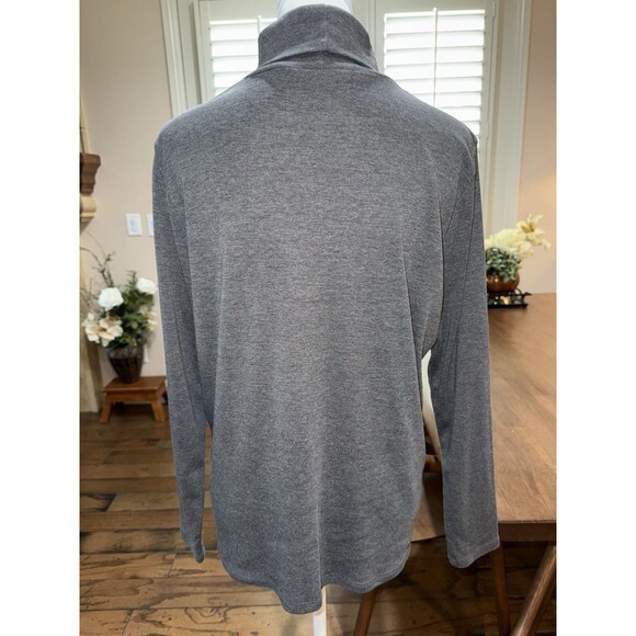 Lauren Ralph Lauren Gray Turtleneck Top 1X Long Sleeve Pullover Classic Basic - Picture 4 of 9